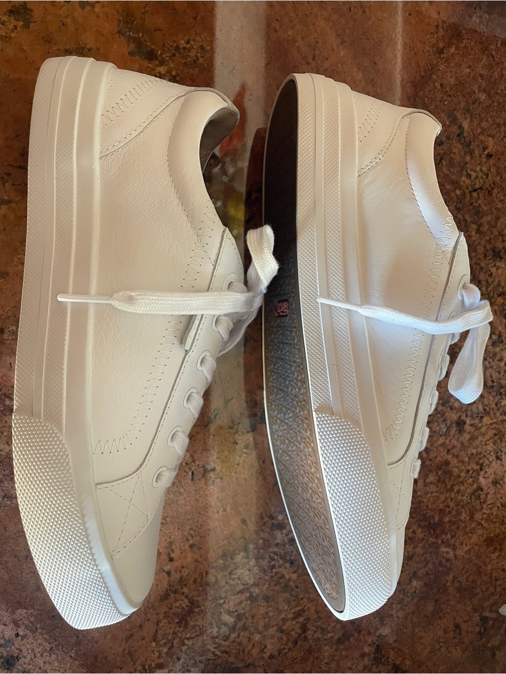 NIB Taos Plim Soul Lux White Leather Sneakers Women 7.5 - Picture 8 of 9